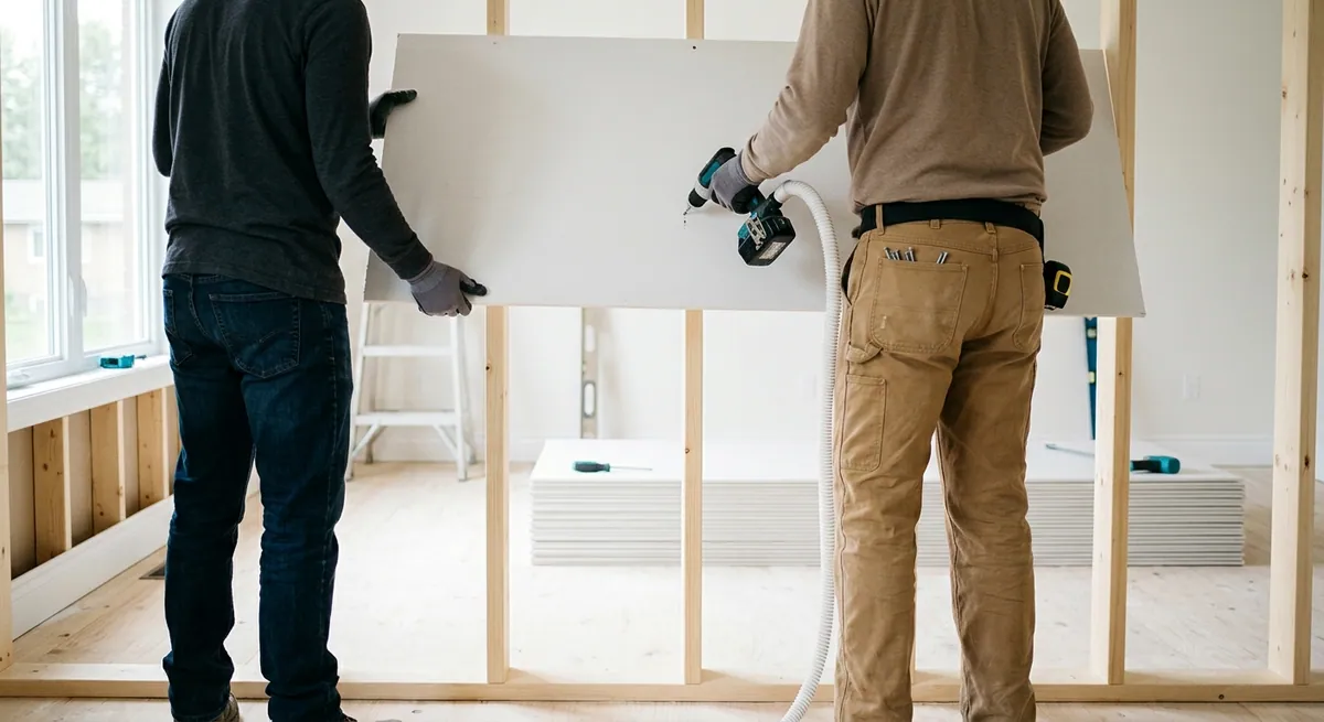 Crew installing new drywall after mold remediation in Apache Junction, AZ